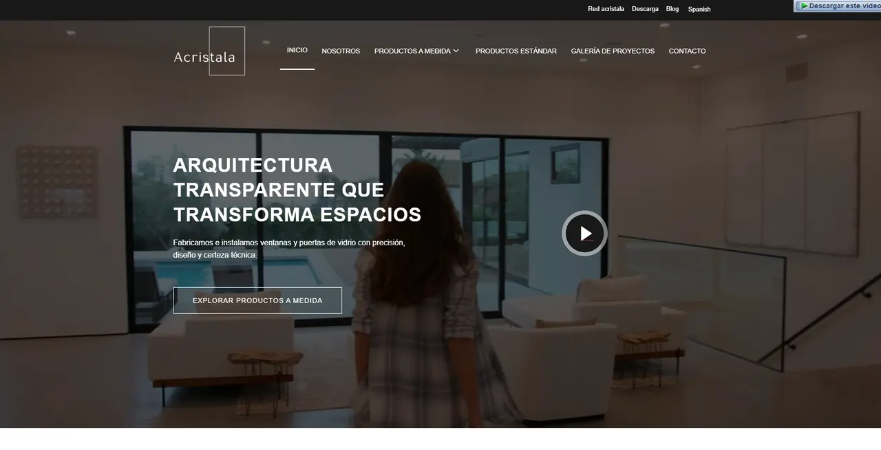 Vista del proyecto Acristala