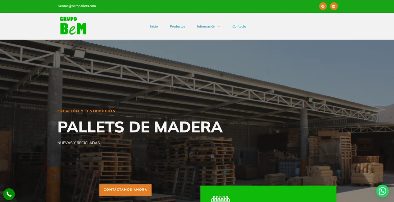 Vista del proyecto Bempallets