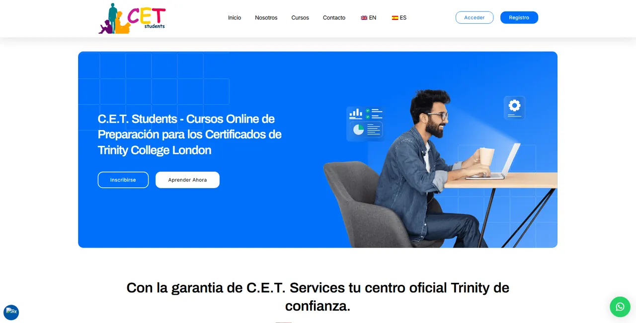 Vista del proyecto Cetstudents