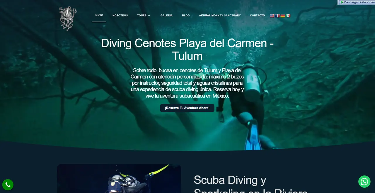 Vista del proyecto Divingcenotesplaya