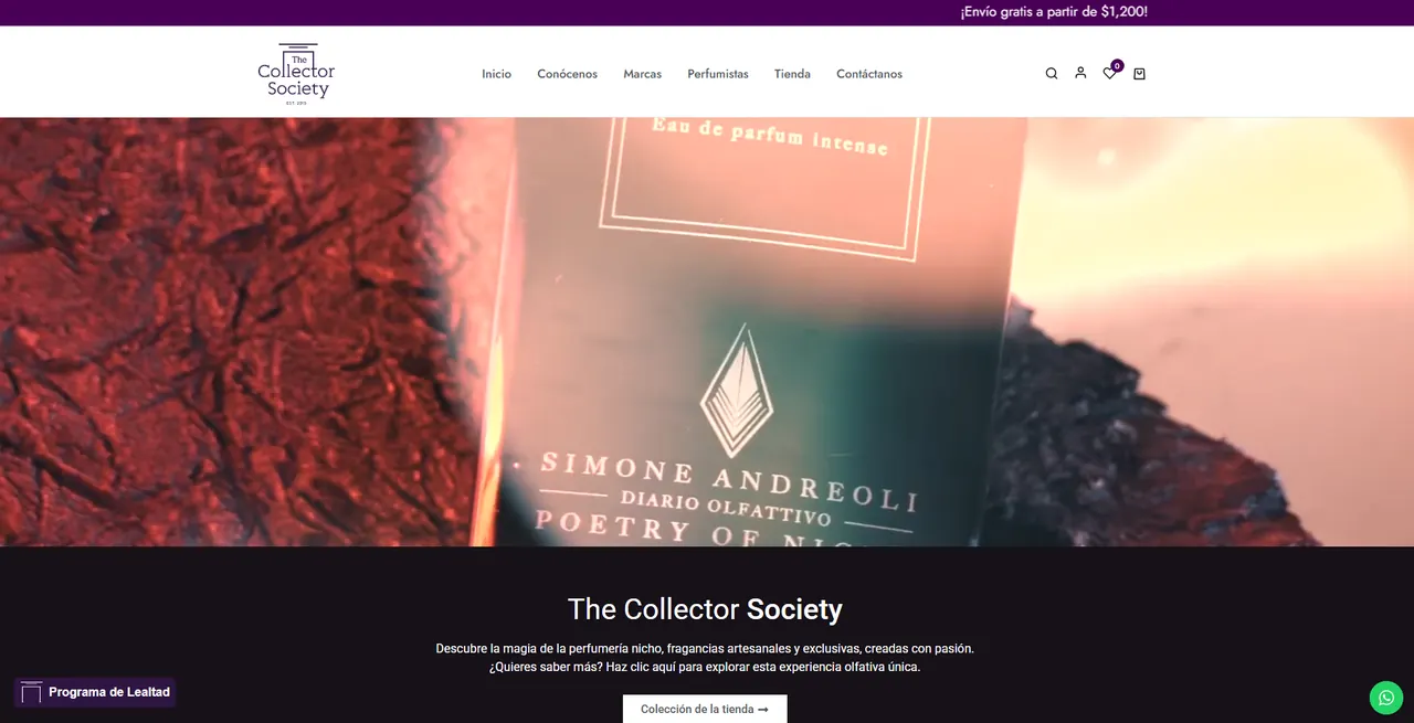 Vista del proyecto Thecollectorsociety
