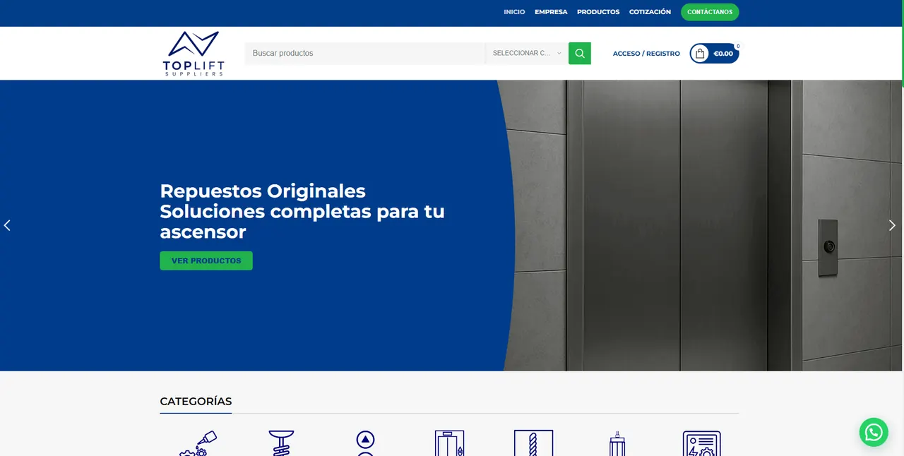 Vista del proyecto Topliftsuppliers