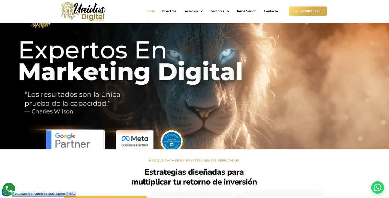 Vista del proyecto Unidosdigital