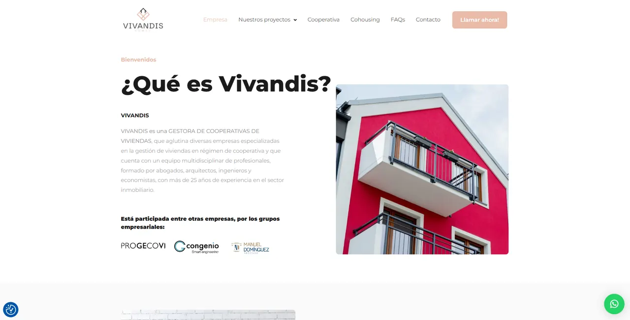 Vista del proyecto Vivandis