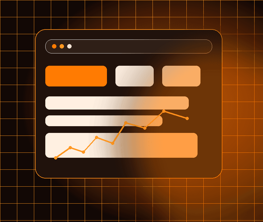 Interfaz digital moderna para desarrollo web, marketing y automatización